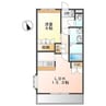 アクロポリスⅢ 1LDKの間取り