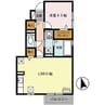 プランドール田寺東 1LDKの間取り