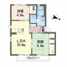 シャーメゾンさくら坂　F棟 2LDKの間取り