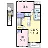 アルモニー・ガーデンⅡ 2LDKの間取り