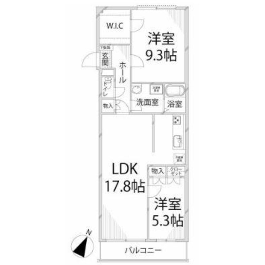 間取図 キャッスルコート御立唐立