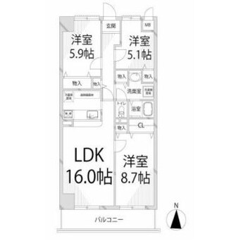 間取図 キャッスルコート東辻井