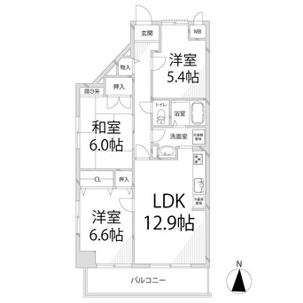 間取図 キャッスルコート東辻井