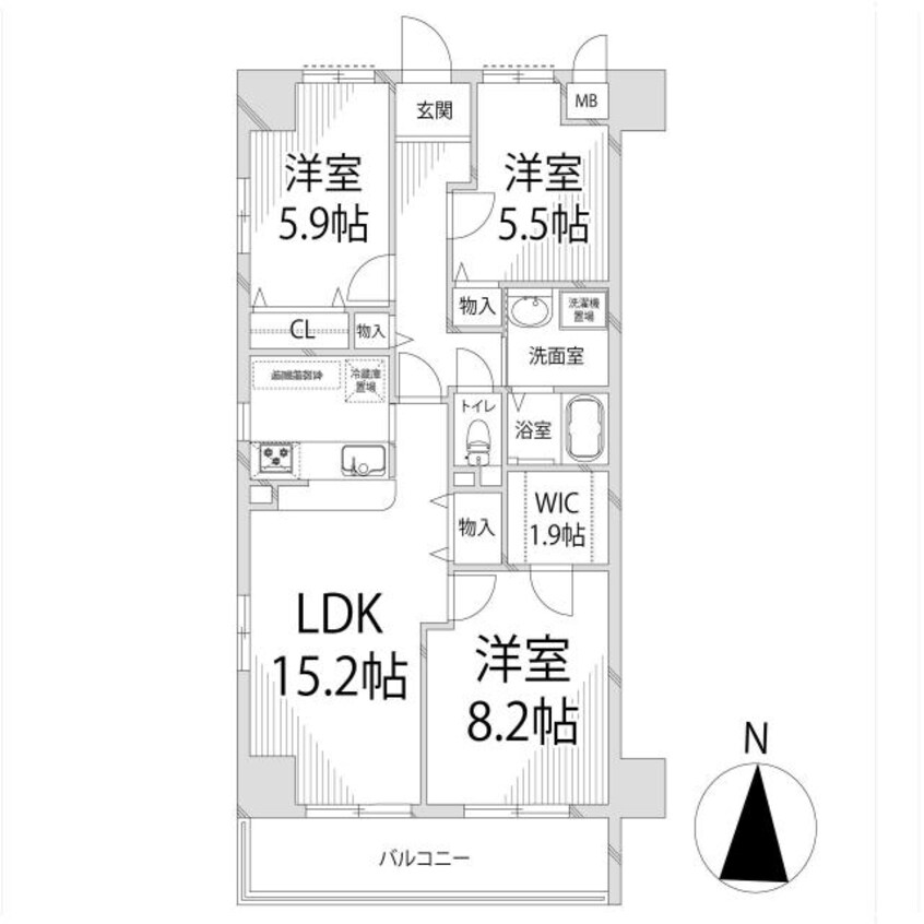 間取図 キャッスルコート東辻井