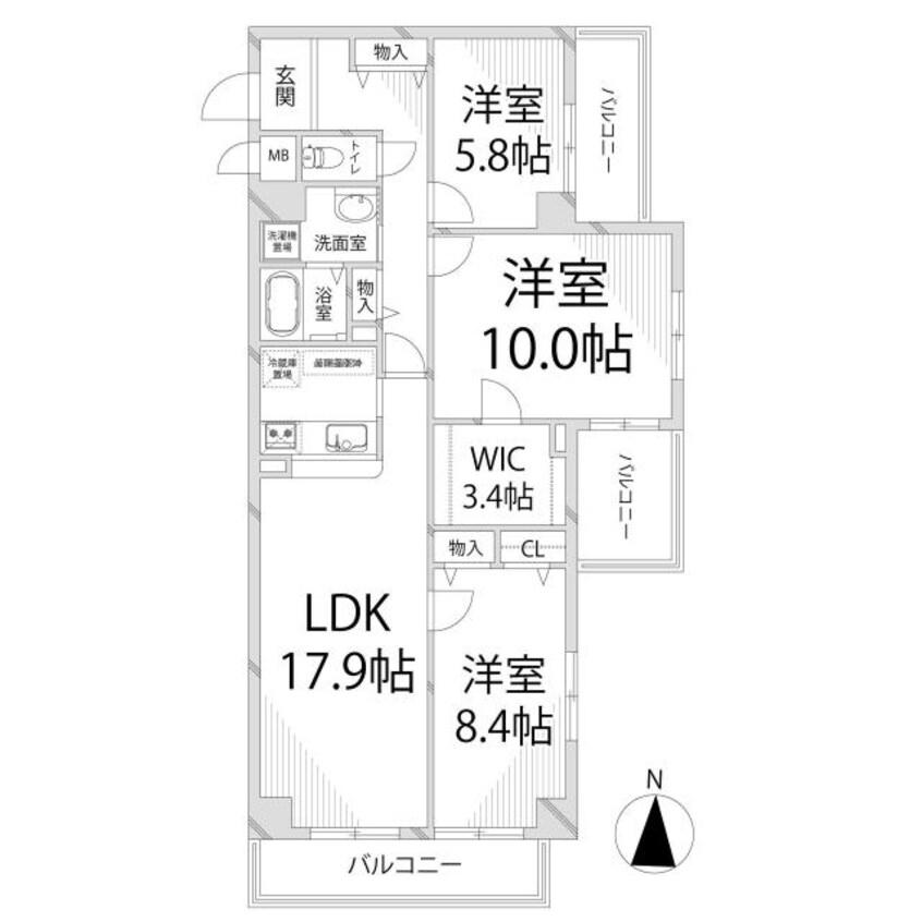 間取図 キャッスルコート東辻井