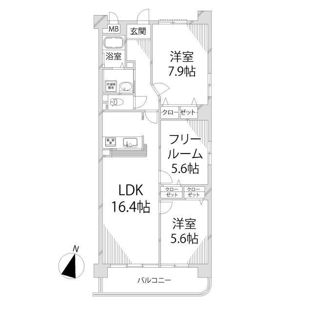 間取り図 キャッスルコート国府寺町