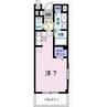エメラルド雅Ⅱ 1Rの間取り