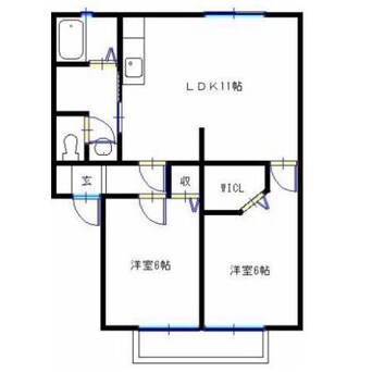 間取図 サンハイム下手野B