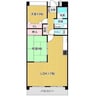 テルツォ南新在家 2LDKの間取り