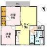 サニーハイツ田寺A棟 2LDKの間取り