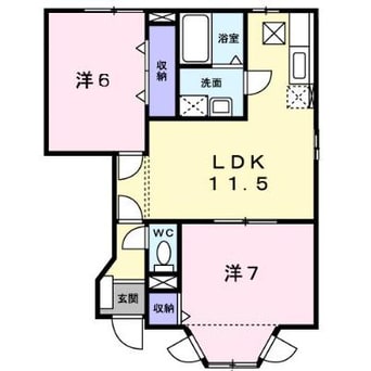 間取図 アメニティー北平野B