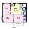 ファミールF 3DKの間取り
