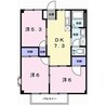 ファミール吉田 3DKの間取り