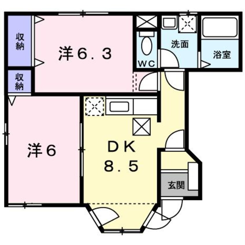 間取図 グランメール１