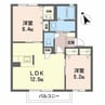 シャーメゾンエムズⅡ番館 2LDKの間取り