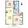 ラ・プラージュ 2LDKの間取り