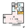 エマーブル 1Rの間取り
