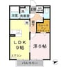 ラフレシールＡ棟 1LDKの間取り