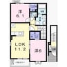カレントコートⅠ 2LDKの間取り