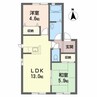 マインドハイツ辻井B 2LDKの間取り