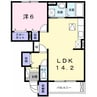 ラ・ブリーズ　ハルⅡ 1LDKの間取り