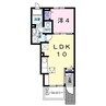 エクセル伊伝居 1LDKの間取り