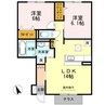 セジュール　プランドール　B棟 2LDKの間取り