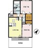 ティーダ御立　A棟 2LDKの間取り