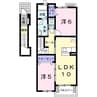 クライネス　ドルフ 2LDKの間取り