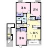 オアシス上ノ茶屋 3LDKの間取り