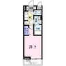 メゾンサンライズ 1Kの間取り