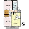 ティーダ御立　Ｃ棟 2LDKの間取り