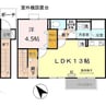 メゾン西中島 1LDKの間取り