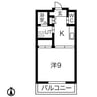 カリヨン三藏田 1Kの間取り