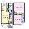 セレニティ薬師B 2LDKの間取り