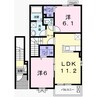 カプリA 2LDKの間取り