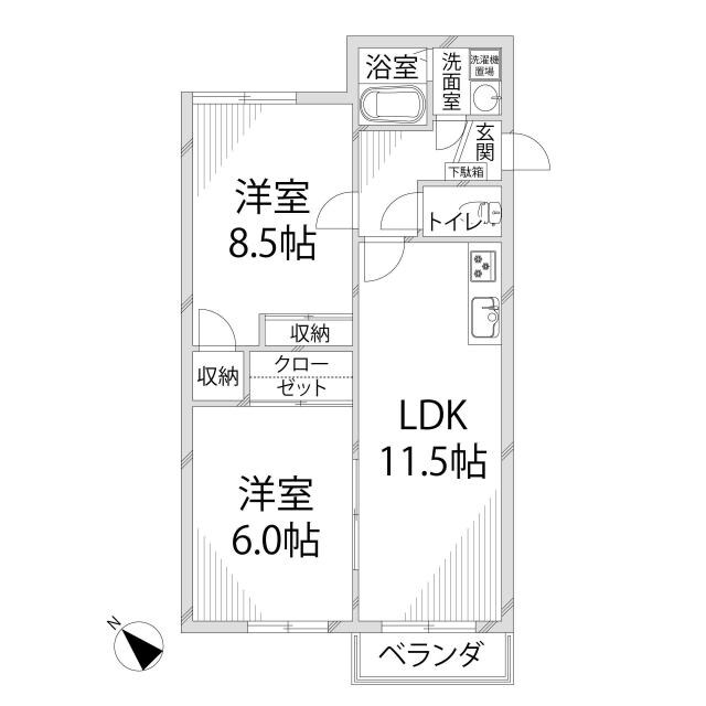 間取り図 ヘーベル八代