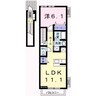 エクセレント・御着 1LDKの間取り
