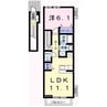 エクセレント・御着 1LDKの間取り