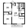 メゾン白国2号 3DKの間取り