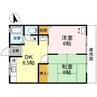 ビラウイング 2DKの間取り