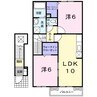 プロムナード 2LDKの間取り