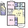 ロジュマン　ドゥ　クール 2LDKの間取り