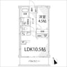 キャッスルコート南八代 1LDKの間取り
