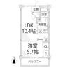 キャッスルコート南八代 1LDKの間取り