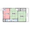 下手野NSハイツ 2DKの間取り