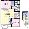 グランメール２ 2LDKの間取り