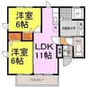 ガーデンハイツＢ棟 2LDKの間取り