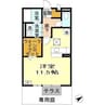 アゼリア宮上B 1Rの間取り