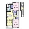 ブリランテ　ウノ 2LDKの間取り